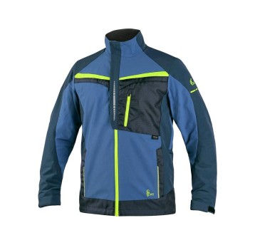 BLUZA CXS NAOS MĘSKA HV ŻÓŁTE ELEM. - NIEBIESKI