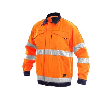 BLUZA CXS NORWICH MĘSKA OSTRZEGAWCZA - POMARAŃCZOWO-NIEBIESKI