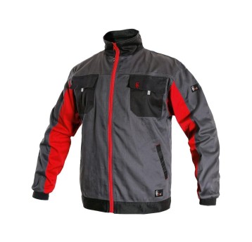 BLUZA CXS PHOENIX PERSEUS MĘSKA - SZARO-CZERWONY