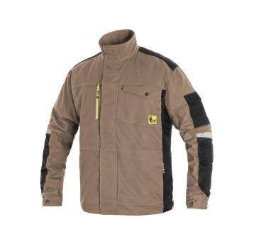 BLUZA CXS STRETCH MĘSKA - BEŻOWO-CZARNY