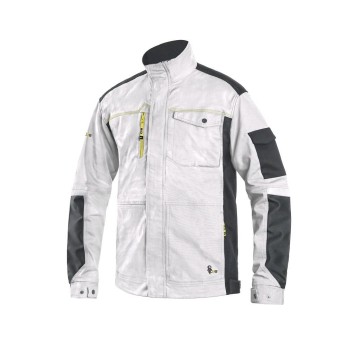 BLUZA CXS STRETCH MĘSKA - BIAŁO-SZARY