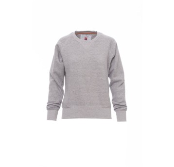 BLUZA DEKOLT OKRĄGŁY DAMSKA MISTRAL+LADY MELANGE - SZARY MELANŻ