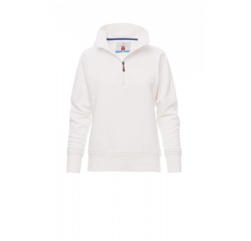 BLUZA KRÓTKI ZAMEK BŁYSKAWICZNY DAMSKA MIAMI+LADY - BIAŁY