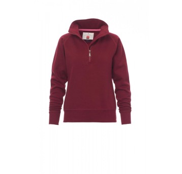BLUZA KRÓTKI ZAMEK BŁYSKAWICZNY DAMSKA MIAMI+LADY - BORDOWY