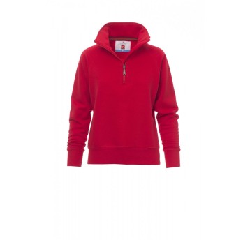 BLUZA KRÓTKI ZAMEK BŁYSKAWICZNY DAMSKA MIAMI+LADY - CZERWONY