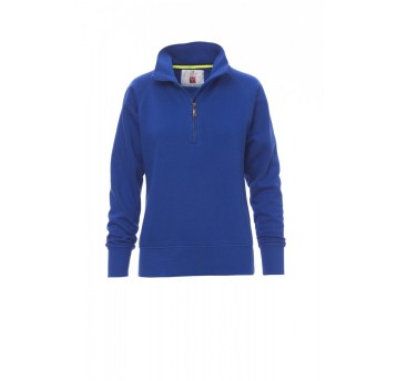 BLUZA KRÓTKI ZAMEK BŁYSKAWICZNY DAMSKA MIAMI+LADY - KRÓLEWSKI NIEBIESKI