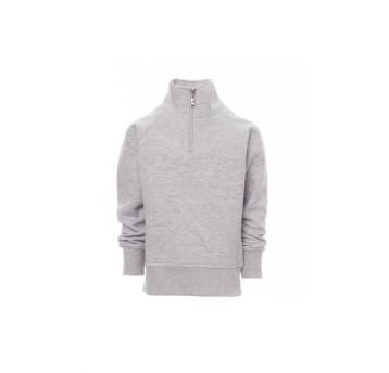 BLUZA KRÓTKI ZAMEK BŁYSKAWICZNY DZIECIĘCA ZICO+ MELANGE - SZARY MELANŻ
