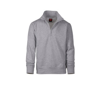 BLUZA KRÓTKI ZAMEK BŁYSKAWICZNY MĘSKA CARSON - SZARY MELANŻ