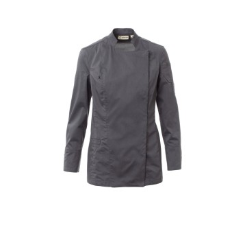 BLUZA KUCHARSKA DŁUGI RĘKAW DAMSKA STARRED MESH LADY - ŻELAZNY SZARY