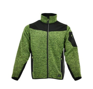 BLUZA MELANŻOWA DZIANINOWA COMFORT PLUS ZÓŁTY ODBLASKOWY