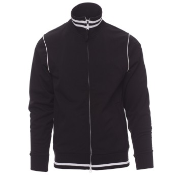 BLUZA NA ZAMEK DERBY - CZARNY-BIAŁY