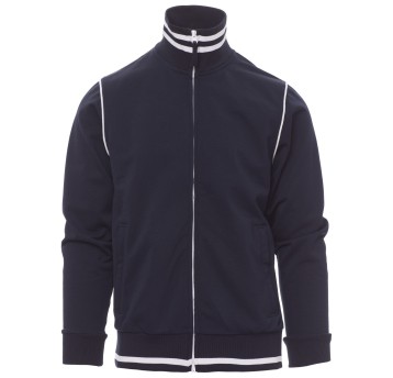 BLUZA NA ZAMEK DERBY - GRANATOWY-BIAŁY