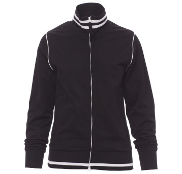 BLUZA NA ZAMEK DERBY LADY - CZARNY-BIAŁY