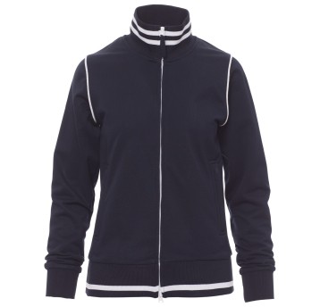 BLUZA NA ZAMEK DERBY LADY - GRANATOWY-BIAŁY