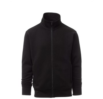 BLUZA NA ZAMEK HOOVER - CZARNY