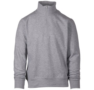 BLUZA NA ZAMEK KRÓTKI CARSON - SZARY MELANŻ