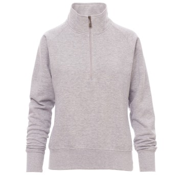 BLUZA NA ZAMEK KRÓTKI MIAMI+LADY MELANGE - SZARY MELANŻ