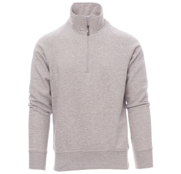 BLUZA NA ZAMEK KRÓTKI MIAMI+ MELANGE - SZARY MELANŻ