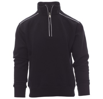 BLUZA NA ZAMEK KRÓTKI VANCOUVER - CZARNY-BIAŁY