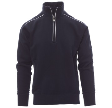 BLUZA NA ZAMEK KRÓTKI VANCOUVER - GRANATOWY-BIAŁY