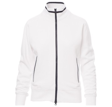 BLUZA NA ZAMEK MELBOURNE - BIAŁY-GRANATOWY