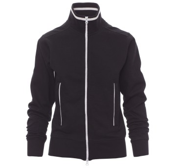 BLUZA NA ZAMEK MELBOURNE - CZARNY-BIAŁY