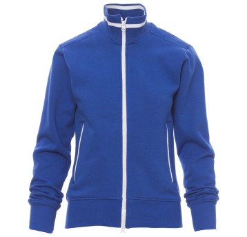 BLUZA NA ZAMEK MELBOURNE - KRÓLEWSKI NIEBIESKI-BIAŁY