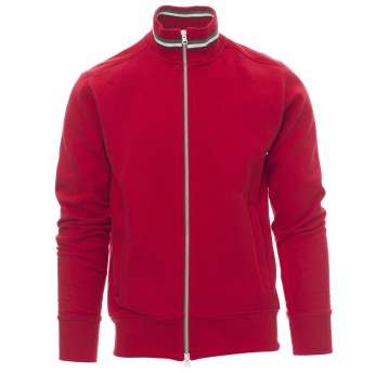 BLUZA NA ZAMEK NAZIONALE - CZERWONY-WŁOCHY