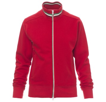 BLUZA NA ZAMEK NAZIONALE LADY - CZERWONY-WŁOCHY