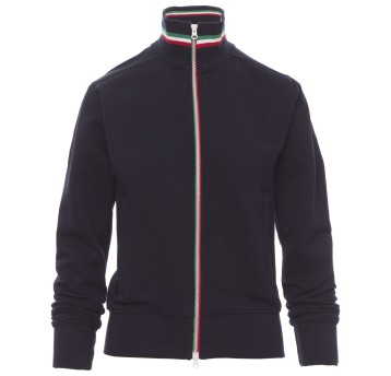 BLUZA NA ZAMEK NAZIONALE LADY - GRANATOWY-WŁOCHY