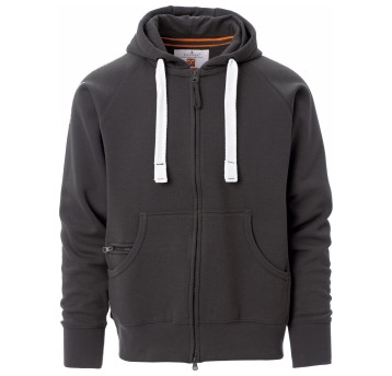 BLUZA NA ZAMEK Z KAPTUREM DALLAS+ - ANTRACYTOWY