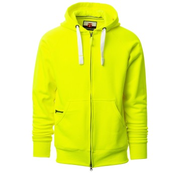 BLUZA NA ZAMEK Z KAPTUREM DALLAS+ FLUO - ŻÓŁTY FLUO