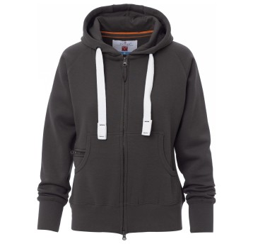 BLUZA NA ZAMEK Z KAPTUREM DALLAS+LADY - ANTRACYTOWY