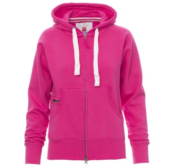 BLUZA NA ZAMEK Z KAPTUREM DALLAS+LADY - FUKSJOWY