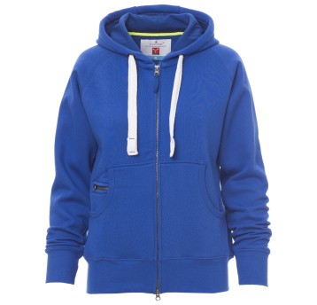 BLUZA NA ZAMEK Z KAPTUREM DALLAS+LADY - KRÓLEWSKI NIEBIESKI