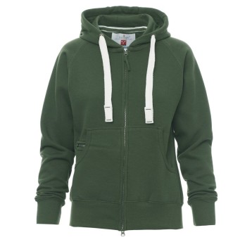 BLUZA NA ZAMEK Z KAPTUREM DALLAS+LADY - ZIELONY