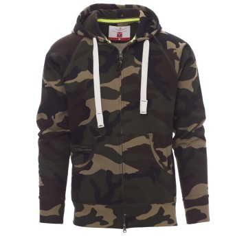 BLUZA NA ZAMEK Z KAPTUREM DALLAS+ - MORO