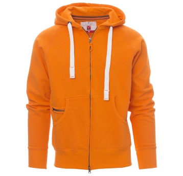 BLUZA NA ZAMEK Z KAPTUREM DALLAS+ - POMARAŃCZOWY