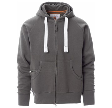 BLUZA NA ZAMEK Z KAPTUREM DALLAS+ - ZADYMIONY