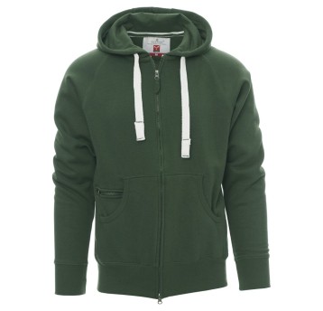 BLUZA NA ZAMEK Z KAPTUREM DALLAS+ - ZIELONY