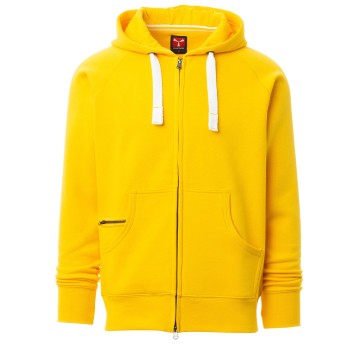 BLUZA NA ZAMEK Z KAPTUREM DALLAS+ - ŻÓŁTA