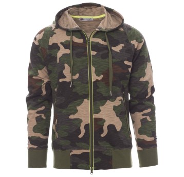 BLUZA NA ZAMEK Z KAPTUREM FREESTYLE - MORO