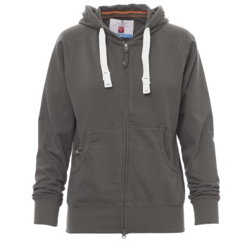 BLUZA NA ZAMEK Z KAPTUREM HAWAII+LADY - ZADYMIONY