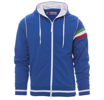 BLUZA NA ZAMEK Z KAPTUREM NEVADA - KRÓLEWSKI NIEBIESKI-BIAŁY