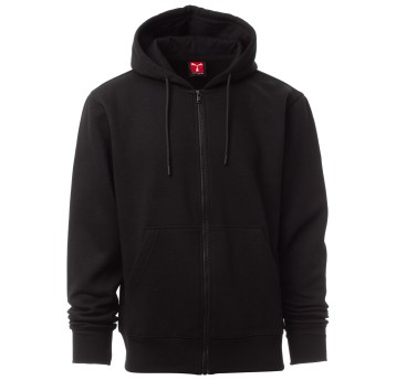 BLUZA NA ZAMEK Z KAPTUREM PONTIAC - CZARNY