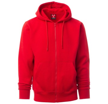 BLUZA NA ZAMEK Z KAPTUREM PONTIAC - CZERWONY