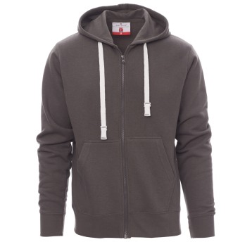 BLUZA NA ZAMEK Z KAPTUREM PORTLAND - ZADYMIONY