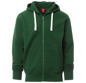 BLUZA NA ZAMEK Z KAPTUREM PORTLAND - ZIELONY