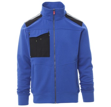 BLUZA NA ZAMEK Z KAPTUREM WORK 2.0 - KRÓLEWSKI NIEBIESKI