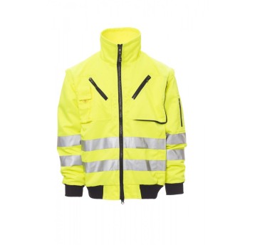 BLUZA ODBLASKOWA ROZPINANA MĘSKA STREET - ŻÓŁTY FLUO